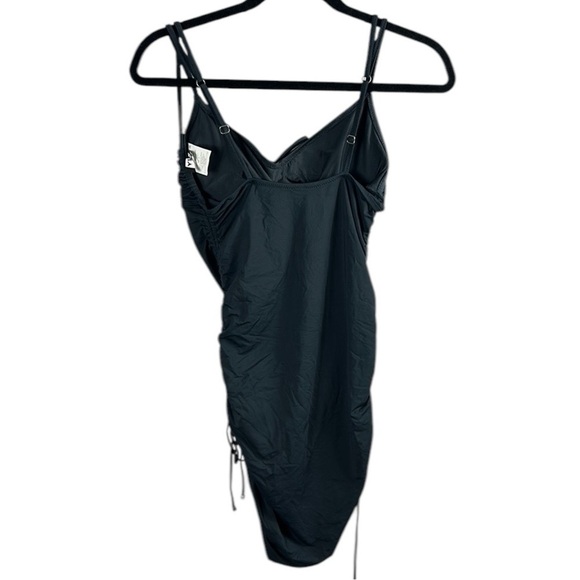 DKNY Gray Rushed One- Piece Bathing Suit Size 14 - Picture 5 of 7